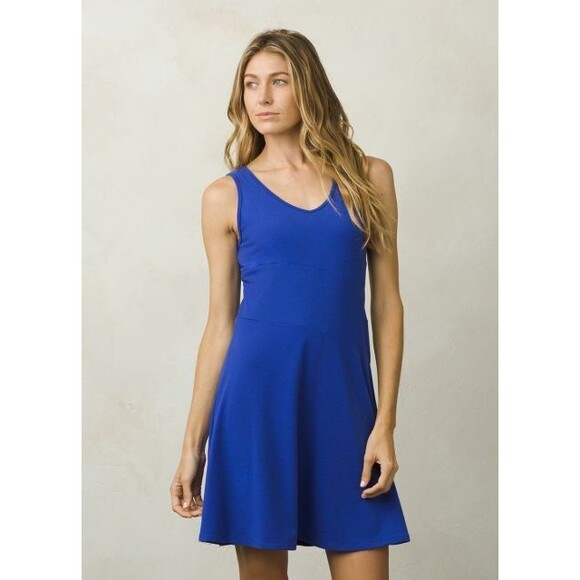 New Womens NWT PrAna S Amelie Dress Cobalt Blue Tank Sleeveless Recycled Nice - Picture 1 of 6